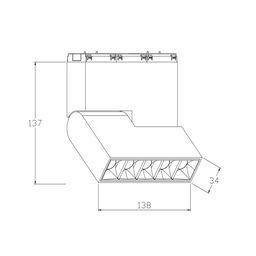 SY трекке арналған шам, ақ, 10 Вт, жылы ақ, SY-601253F-10-WH-WW