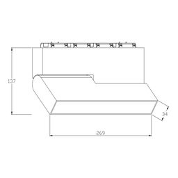 Трекке арналған шам SY қара, 20Вт, 3000К, SY-601256F-20-WH-WW