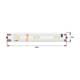 Фрагмент светодиодной ленты SMD3528 12В, желтый свет