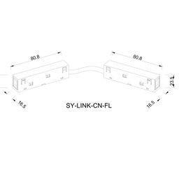 Шинопроводқа арналған икемді коннектор, SY-LINK сериясы, Ақ, IP20, SY-LINK-CN-FL-WH