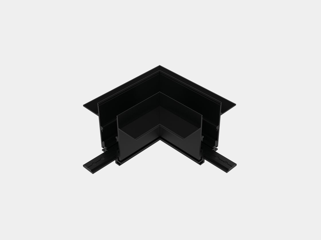 SY-LINK көлденең бұрыштық коннектор, қара түсті, үстінен көрініс