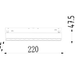 Сызықтық darklight шамы, SY-LINK сериясы, Қара, 12Вт, IP20, Жылы ақ (3000К), SY-LINK-220-BL-12-WW