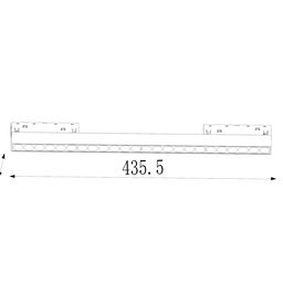 Сызықтық Darklight шамы, SY-LINK сериясы, Ақ, 18Вт, IP20, Жылы ақ (3000К), SY-LINK-435-WH-18-WW