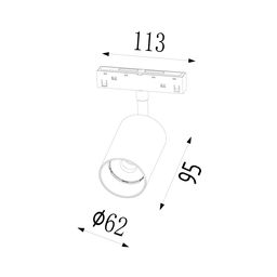 Жарықдиодты спот-шам, SY-LINK сериясы, Ақ, 15Вт, IP20, Жылы ақ (3000К), SY-LINK-SP-WH-15-WW