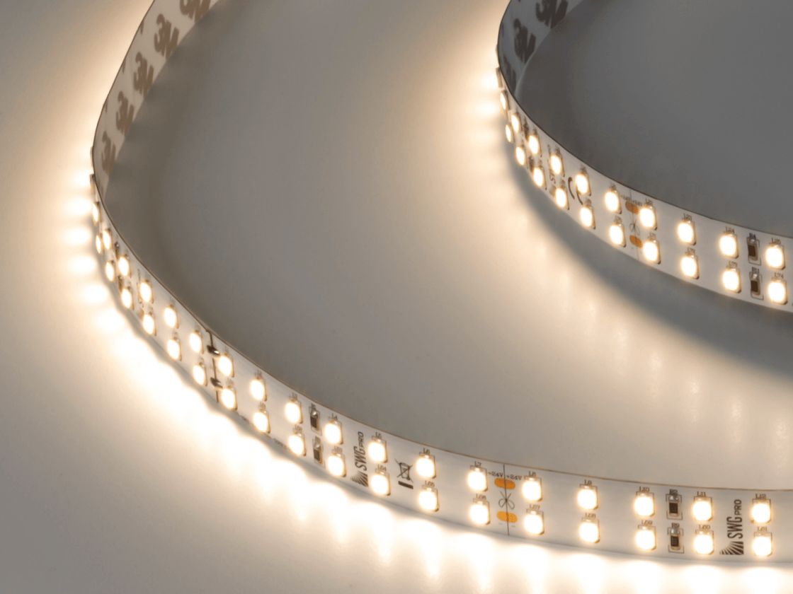 SWG PRO 2835 жарықдиодты таспа, 196 LED/м, 20 Вт/м, 24В, IP20, Түсі: Бейтарап ақ, SWG2P196-24-20-NW-20