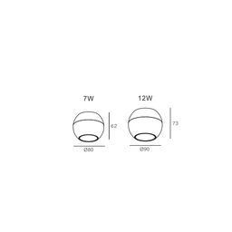 Төбеге арналған үстіңгі монтажды LED шам, RL сериясы, Ақ, 12Вт, IP20, Жылы ақ (3000К), RL-1201BL-12-WW
