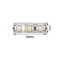 SMD2835 12V LED таспасының бөлігі, кесу қадамы 25 мм