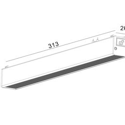 Светильник трековый SLIM, 48В 12W черный 2700-6000К , DL-SLIM-DFBL-12-CCT