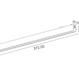 SLIM трек шамы, 48В 18W ақ 2700-6000К, DL-SLIM-DRWH-18-CCT