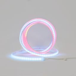 RGB термолента, оралған күйде аралас қызғылт-көк жарық шығарады