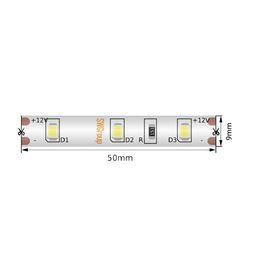 Фрагмент светодиодной ленты SMD2835 12В, шаг резки 50 мм