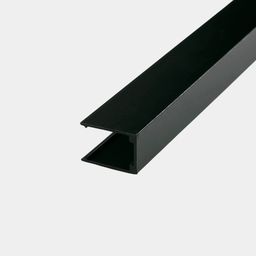 Неон таспасына арналған алюминий бекіткіш 1 м қара 12×20 мм MNT-1220-AL1000-BL