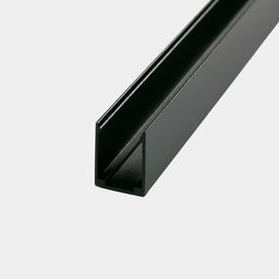 Неон таспасына арналған алюминий бекіткіш 1 м қара 12×20 мм MNT-1220-AL1000-BL