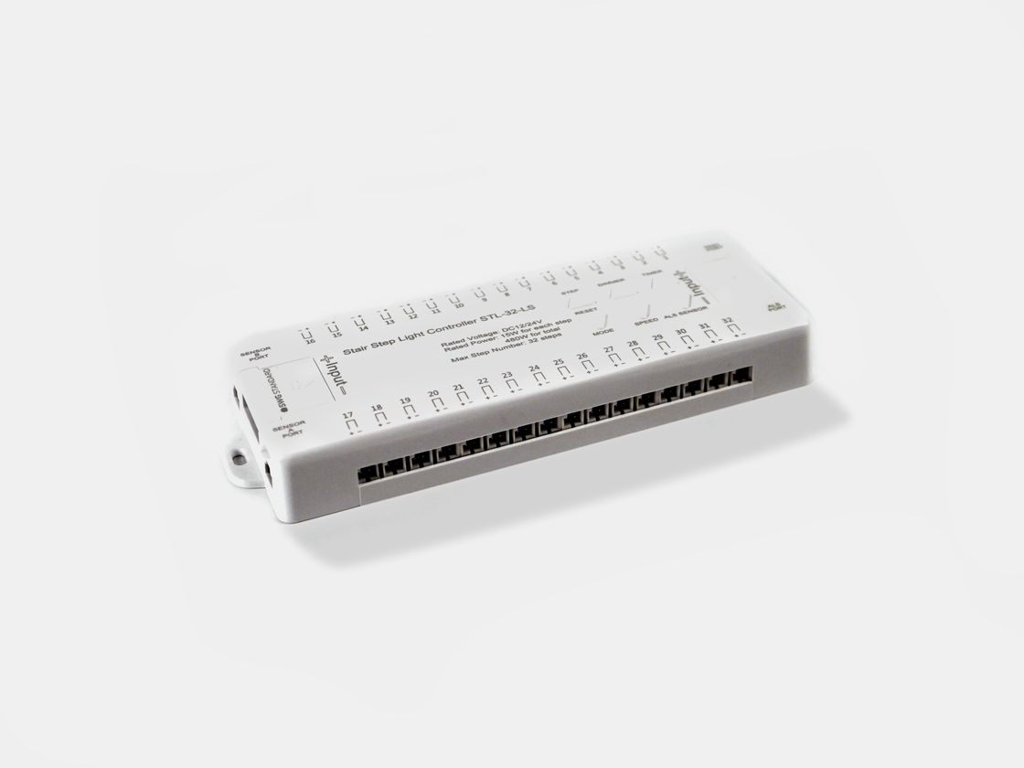 STL-32-LS баспалдақ жарықтандыру контроллері, ақ корпусы, үстінен көрініс