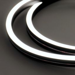 Неоновая лента тёплая белая 24В IP67 15Вт/м 120 LED/м SMD2835 12×20 мм 20 м постоянного тока чёрная оболочка NE-CC2120-24-15-BLWW-67-20M