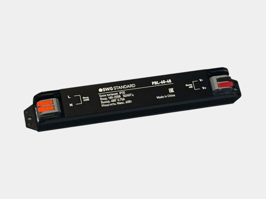 Открытый блок питания SWG PBL-60-48, черный корпус