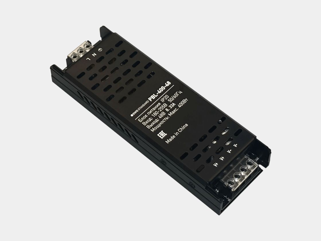 Открытый блок питания SWG PBL-400-48, черный корпус