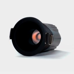 Кіріктірілетін шам 7Вт 55° IP65 қара 3000К бұрылмалы RC-D52-7-BL-WW65