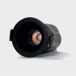 Кіріктірілетін шам 7Вт 55° IP65 қара 4000К бұрылмалы RC-D52-7-BL-NW65