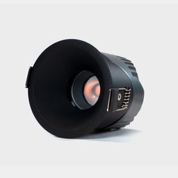 Кіріктірілетін шам 12Вт 55° IP65 қара 3000К бұрылмалы RC-D84-12-BL-WW65