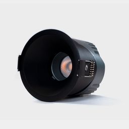 Кіріктірілетін шам 12Вт 55° IP65 қара 4000К бұрылмалы RC-D84-12-BL-NW65