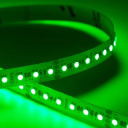 Светодиодная лента 2835 RGB, свечение зелёным цветом