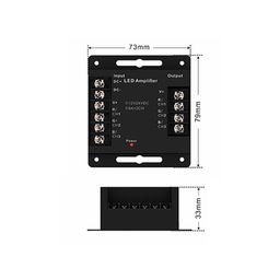 Усилитель RGB,24А,Черный, AMP-RGB-24A-BL