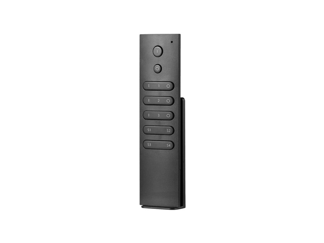 EasyDim R-Z3 қара түсті RF батырмалы қашықтан басқару пульті, алдыңғы көрінісі