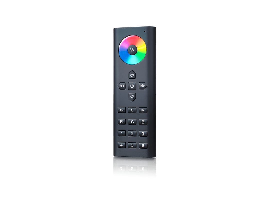 Түсті басқару сақинасы бар R-6RGB батырмалы пульт