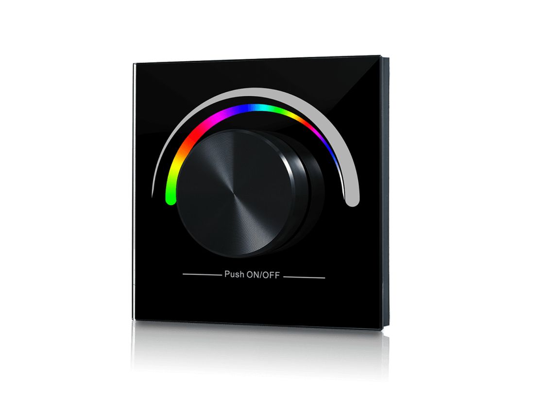 RGB таспаға арналған қара түсті кіріктірілетін RF панель-энкодер