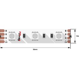 Фрагмент RGB ленты SMD 5050, контакты R G B