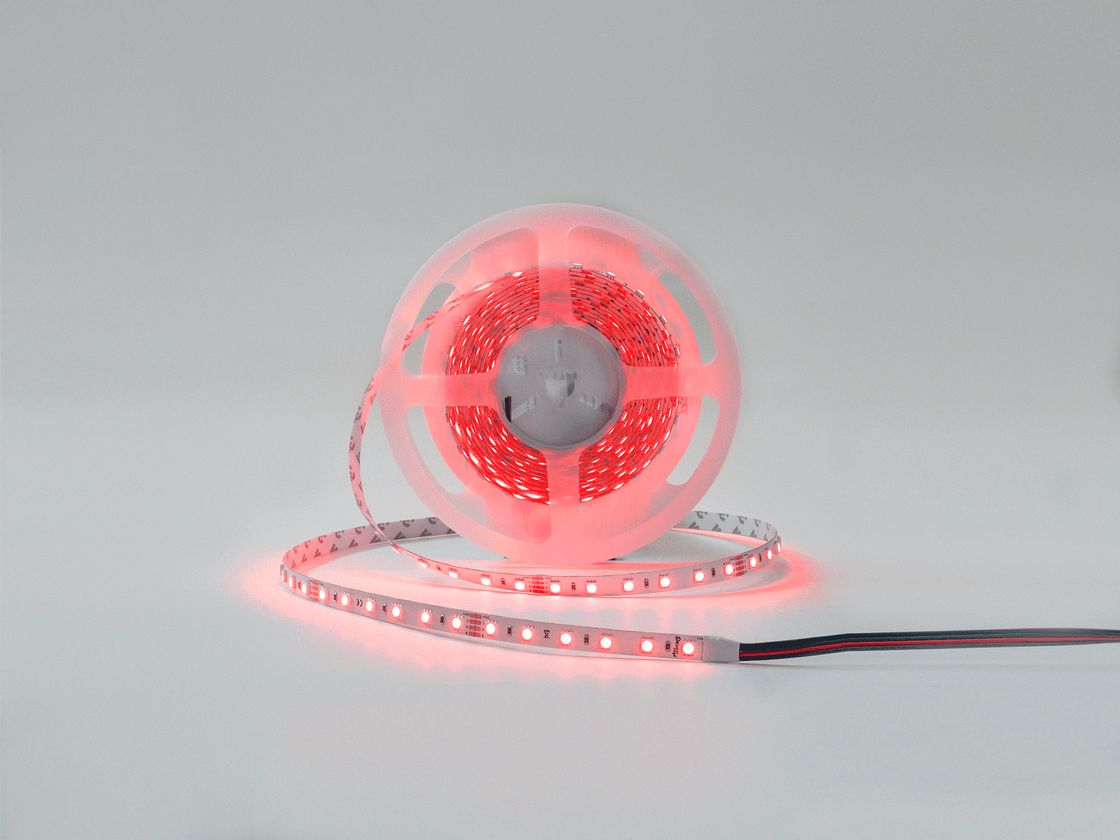 24В RGB LED таспасының орамы, қызыл түспен жарық береді