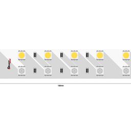 RGB және GND контактілері бар 24 В LED таспа сегменті