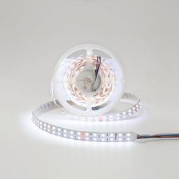 RGB+W LED таспасының орамы, суық ақ жарық қосулы
