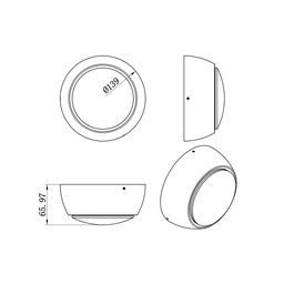 GW MUN ақ қабырға шамы, GW-6100-5-WH-WW