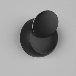 DesignLed GW қара түсті қабырға шамы, бұрыштап түсірілген көрініс