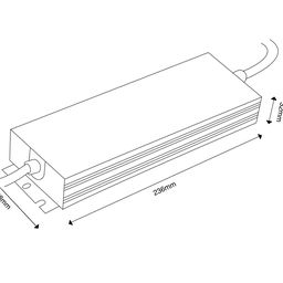 SWG TPW LED таспаларына арналған қорек көзі, 200 W, ылғалдан қорғалған, 24 V, MTPW-200-24