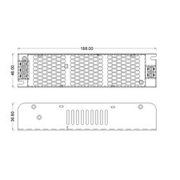 Блок питания для светодиодных лент компактный (узкий), 100 W, 24V, T-100-24