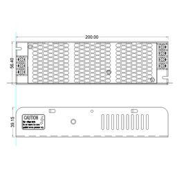 Жарықдиодты таспаларға арналған ықшам (жіңішке) қорек көзі, 150 W, 24V, T-150-24