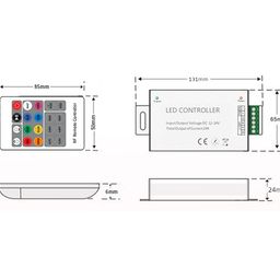 RF-RGB-20-18A таспаға арналған контроллер
