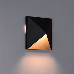 Қабырғаға арналған қара түсті квадрат LED шам, жылы жарық