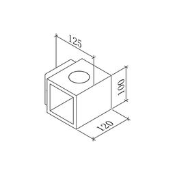 Қабырғаға арналған шам JY KUB ақ, LW-A0100A-WH-WW