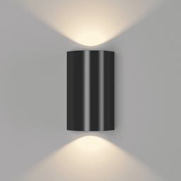 Қара түсті қабырғаға арналған LED шам, жарығы жоғары және төмен бағытталады