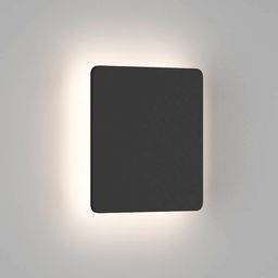 Қара түсті қабырғаға арналған LED шам, тікбұрышты корпус, жарық периметрі бойымен таралады