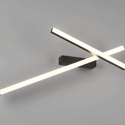 Қара түсті қабырғаға арналған LED шам, екі жарық жолағы
