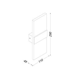 GW KASPER қабырғаға арналған шам, GW-3250-6-WH-WW