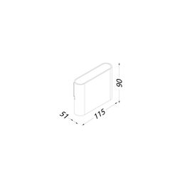 GW BRAVO қабырғаға арналған шам 6 Вт, қара, 4000K, GW-6080S-6-BL-NW