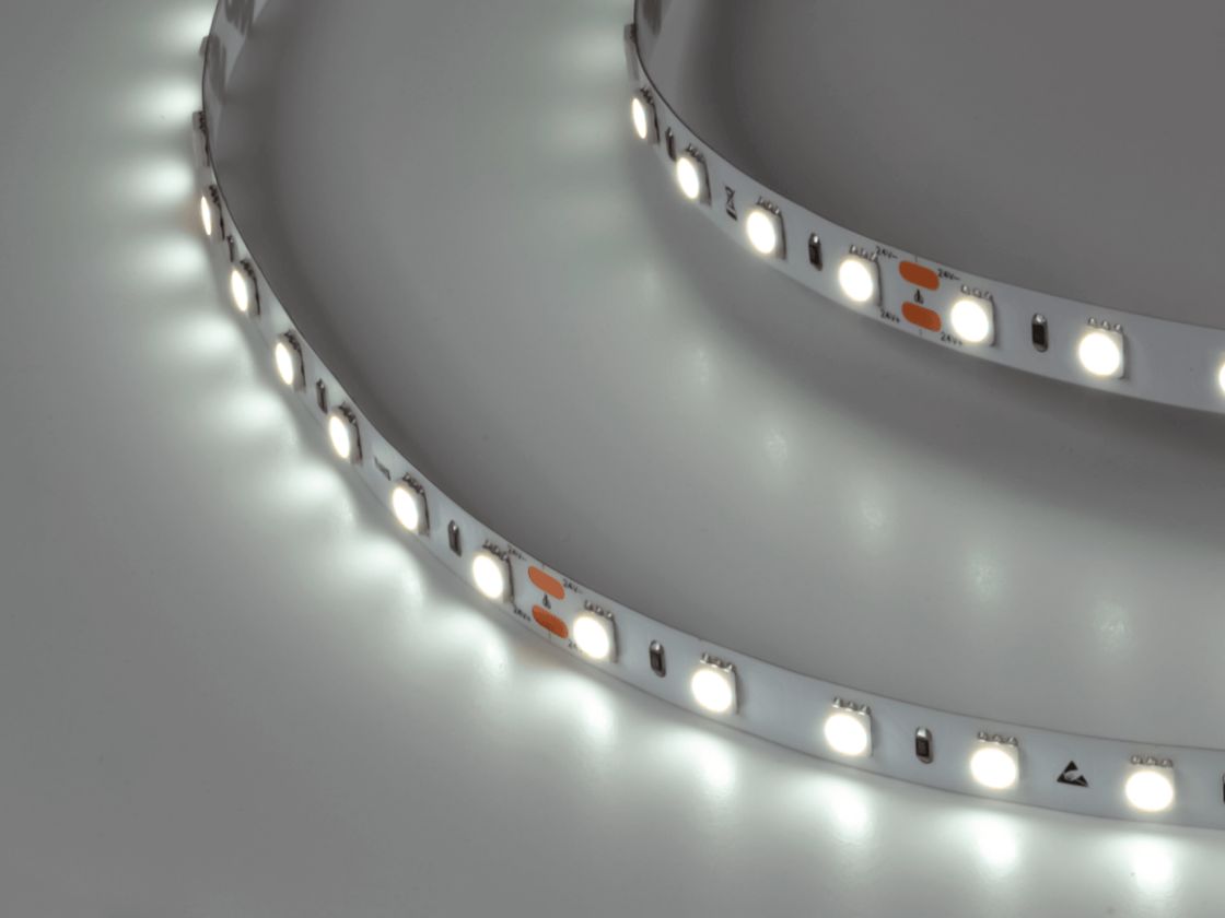LUX LED таспасы, 5050, 60 LED/м, 14,4 Вт/м, 24В, IP33, Суық ақ (6000K), DSG560-24-W-33