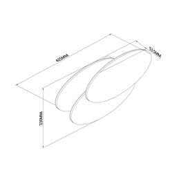 Қабырғаға арналған шам GW O-SHADE қара, GW-6809R-12-BL-WW