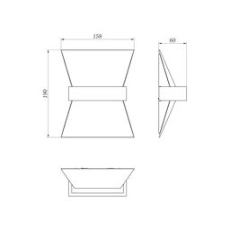 Қабырғаға арналған шам GW FRONT, GW-1050-7-WH-WW
